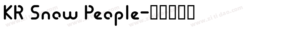 KR Snow People字体转换